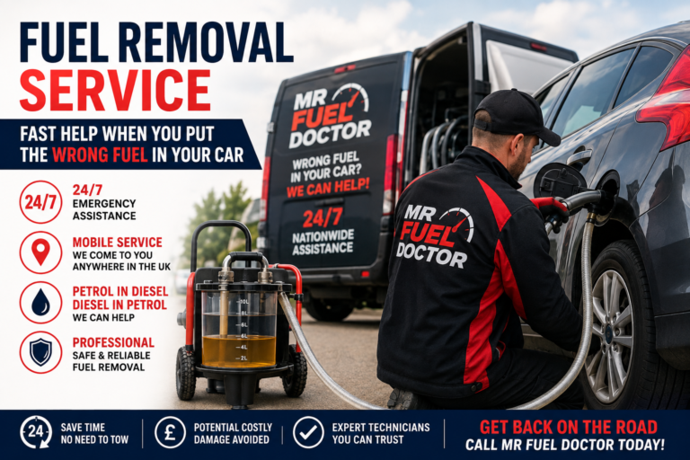 Fuel Removal Service: Fast Help When You Put the Wrong Fuel in Your Car