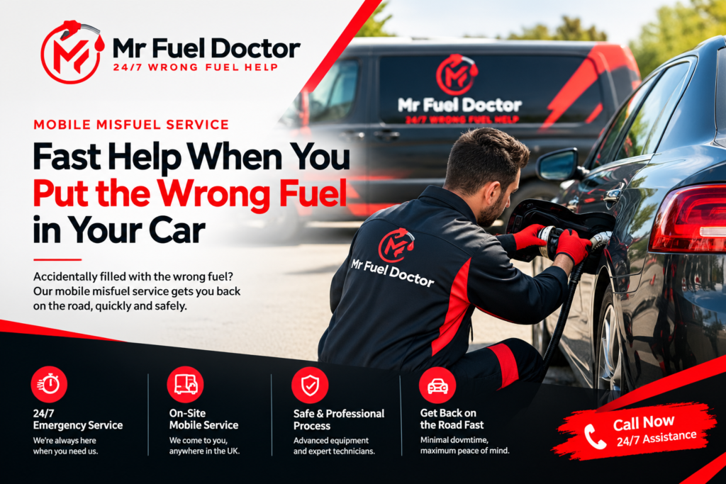Mobile Misfuel Service: Fast Help When You Put the Wrong Fuel in Your Car