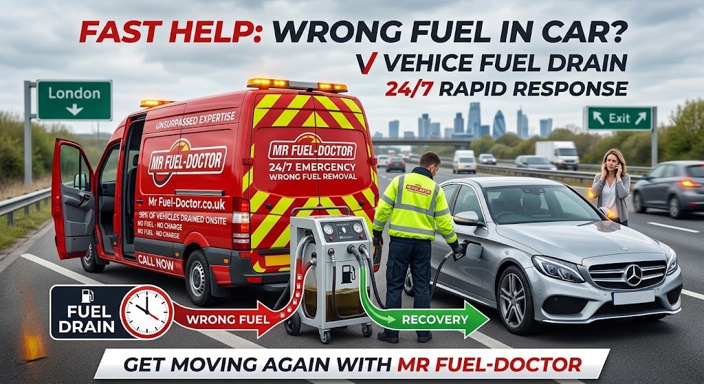 Vehicle Fuel Drain: Fast Help When You Put the Wrong Fuel in Your Car